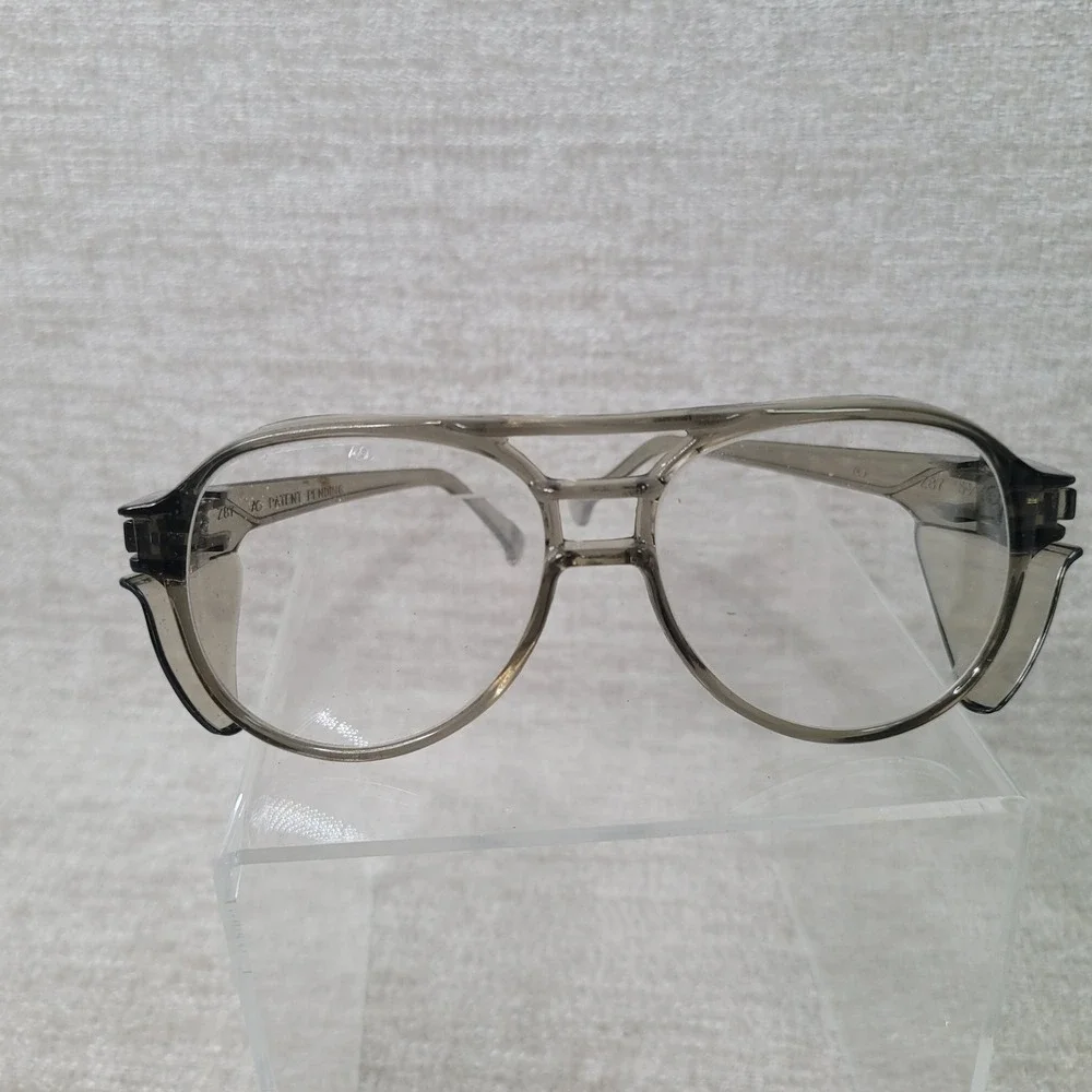 Vintage American Optical AO Z87 Safety Glasses Aviator Gray Side Shields Retro